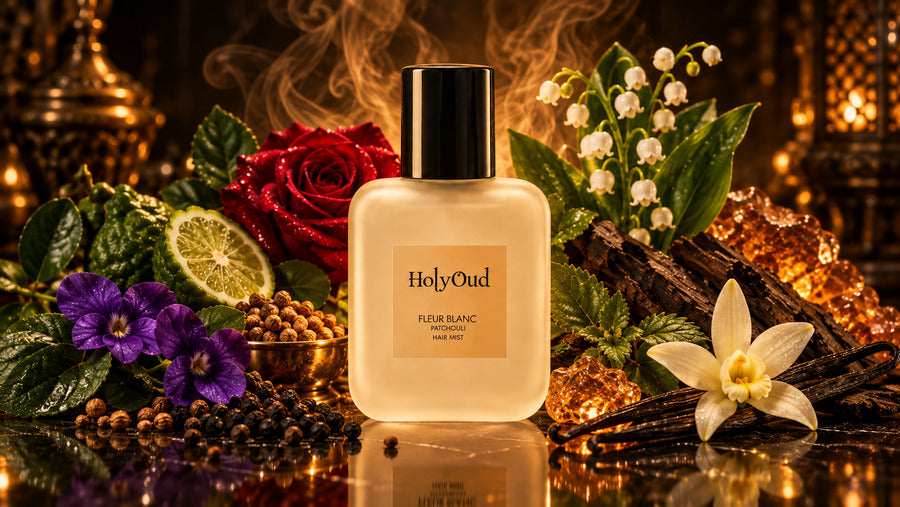Holy Oud Fleur Blanc Patchouli Hair Mist Unisex 35ML blog cover